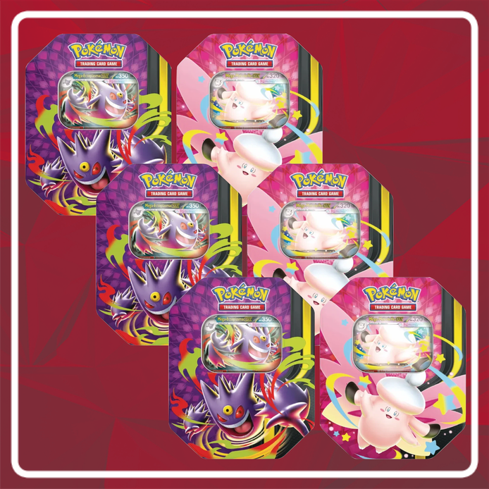 POKÉMON BREAK #214 - MEGA GENGAR & CLEFABLE EX // SEALED TIN CASE